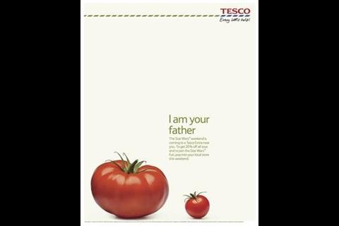 Tesco ran a punny advert in anticipation of Star Wars' release